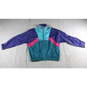 Todd1 Windbreaker Large Multicolor Full Zip Vintage